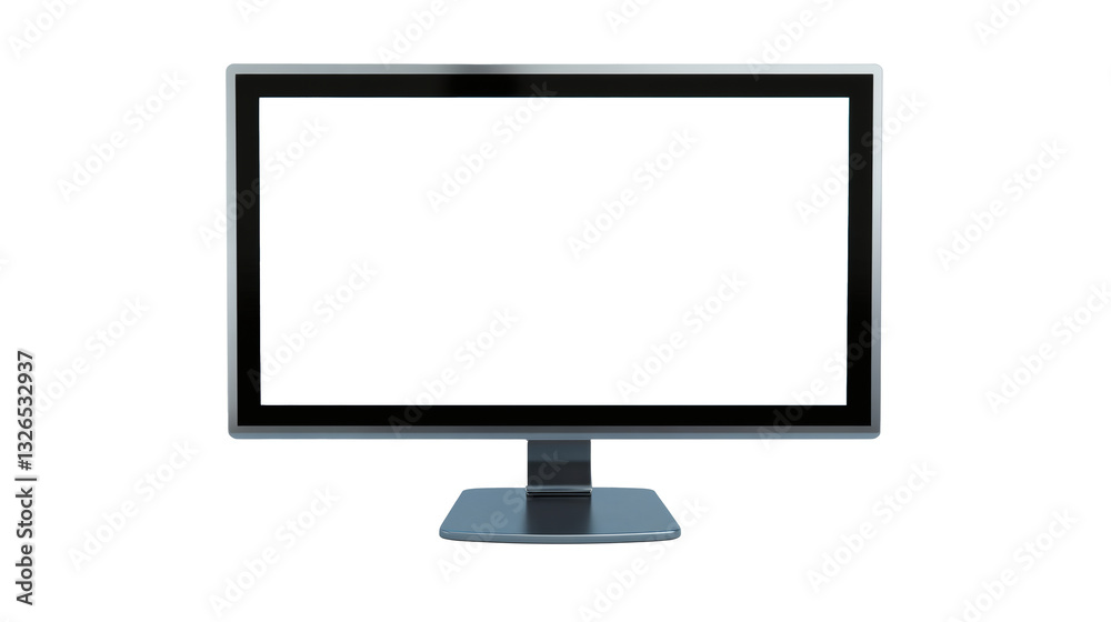 Modern black gaming computer monitor curved 4K display with adjustable stand 3D mockup, isolated on a clean isolated on a white background Modern black gaming computer monitor curved 4K display with adjustable stand 3D mockup, isolated on a clean isolated on a white background