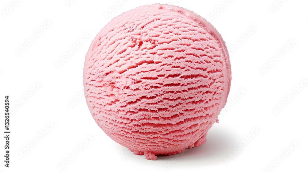 A delicious and realistic ice cream presented in an appetizing way, isolated on a pristine white background, showcasing the creamy texture and vibrant colors of the sweet treat. Perfect for those with A delicious and realistic ice cream presented in an appetizing way, isolated on a pristine white background, showcasing the creamy texture and vibrant colors of the sweet treat. Perfect for those with