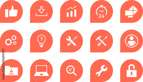 비즈니스 아이콘 벡터 일러스트 디자인