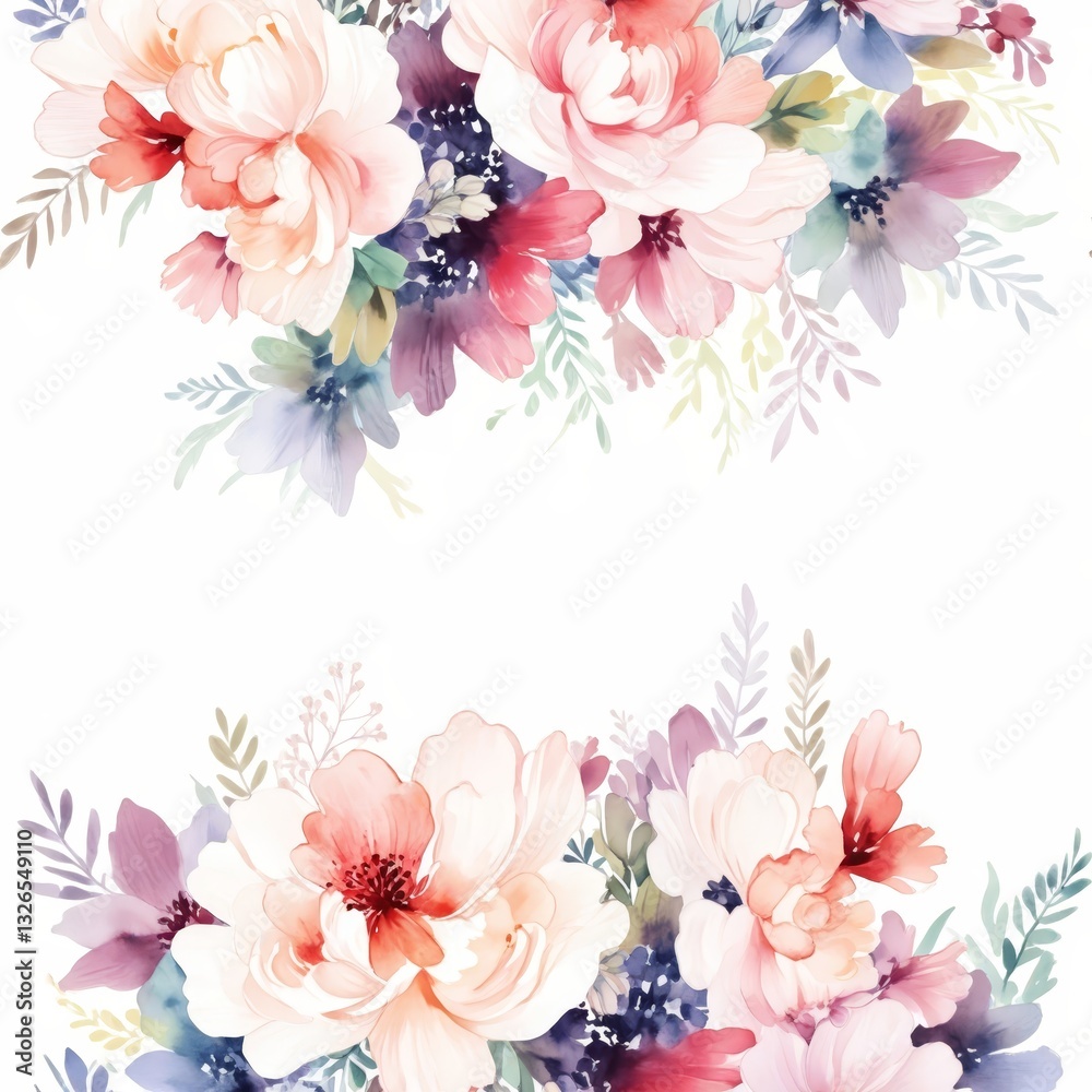 flores estilo acuarela flores estilo acuarela
