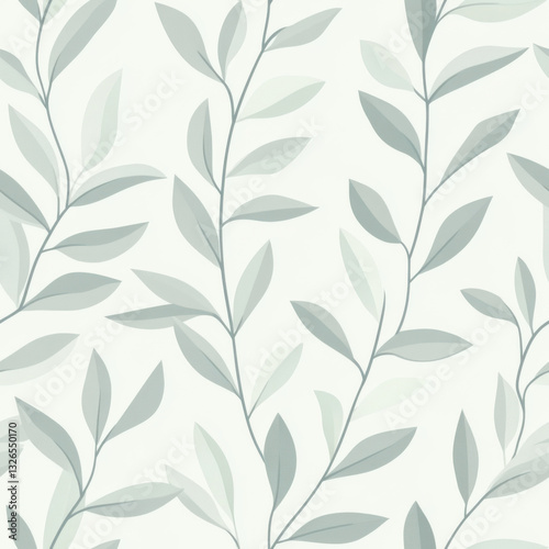 elegant leafy design, subtle, minimalist