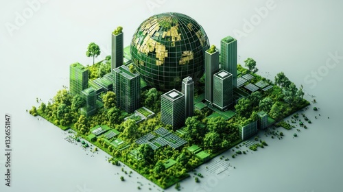Carbon Credit Concept for Sustainable Industry Low Emissions Eco Solutions