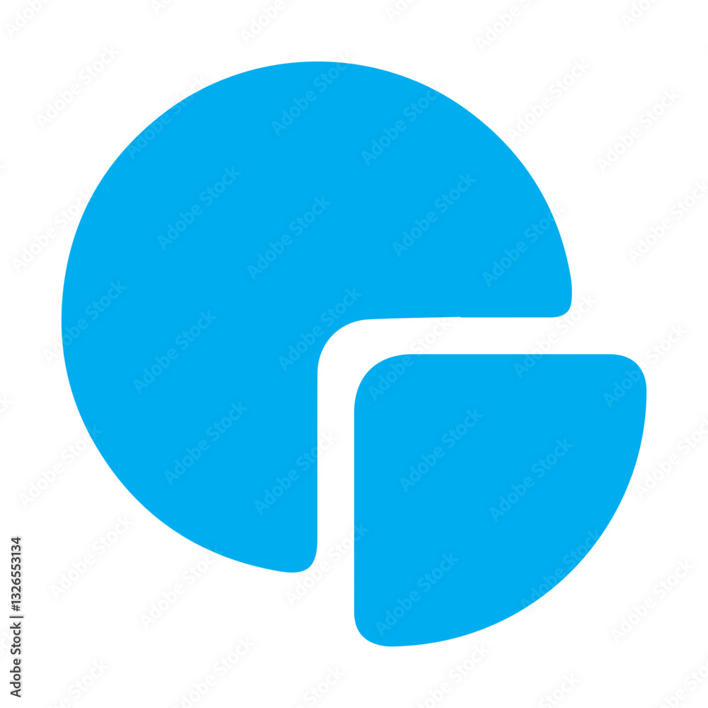 pie chart blue icon