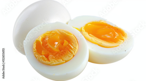 boiled egg isolated on white