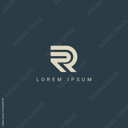 PR Alphabet letters Initials Monogram logo RP, P and R