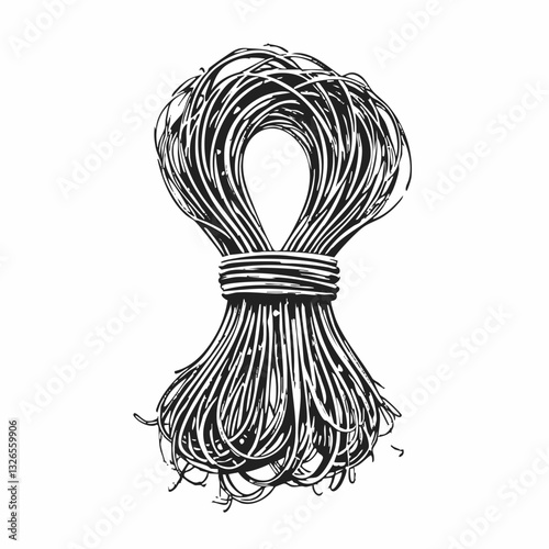 Abstract Bundle of Twine or Cordage. Vector image