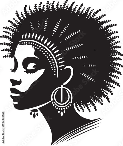 black woman head icon, woman head vector silhouette, woman head vector design isolated on white background