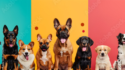 Expressive Display of Top 10 Popular Dog Breeds Ranked by Popularity