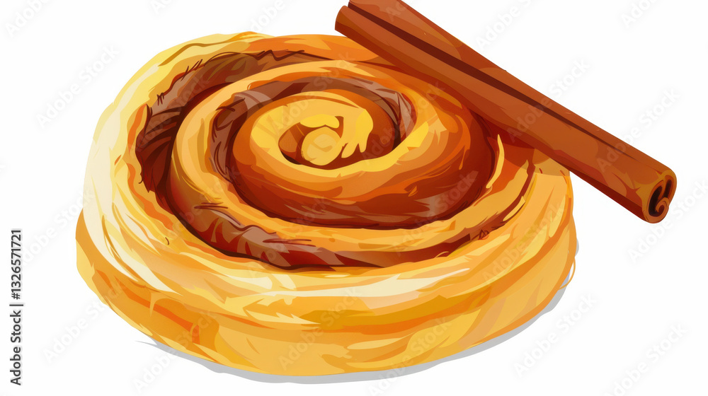 Fototapeta premium cinnamon roll pastry