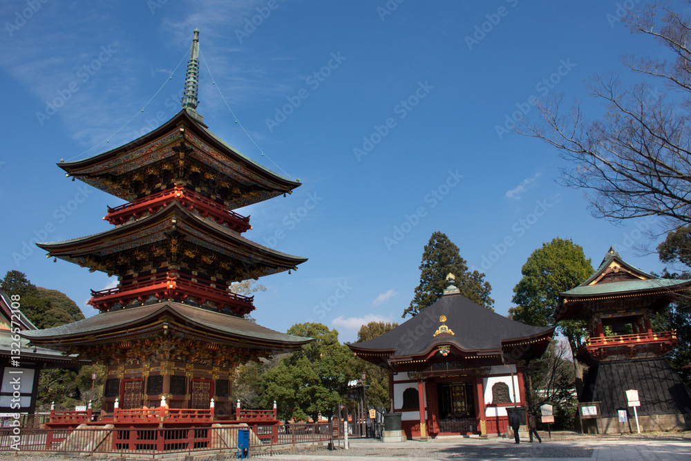 Japanese people and foreigner traveler walking visit and praying in Daitou or Great pagoda of Naritasan Shinshoji Temple at Chiba Prefecture in Tokyo, Japan Japanese people and foreigner traveler walking visit and praying in Daitou or Great pagoda of Naritasan Shinshoji Temple at Chiba Prefecture in Tokyo, Japan