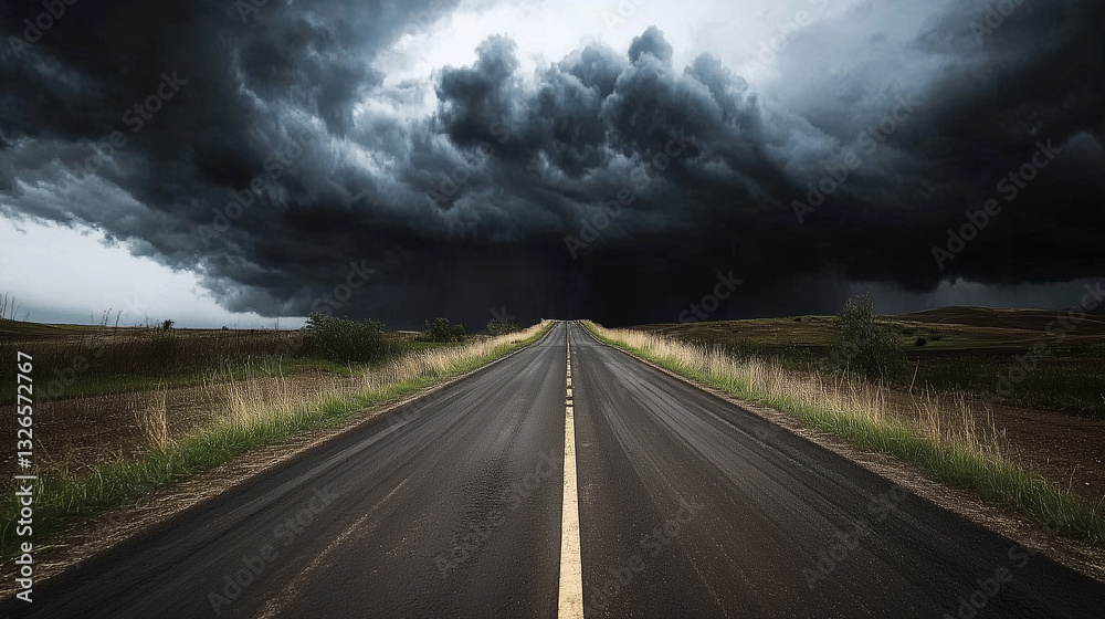Fototapeta premium the road to storm