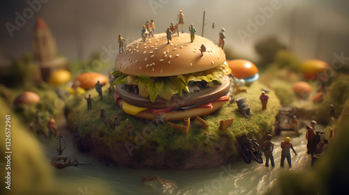 Cute Miniature Food World | Tiny People in a Giant Hamburger | Tilt Shift Food Diorama | Fun Tiny Miniature Scenes