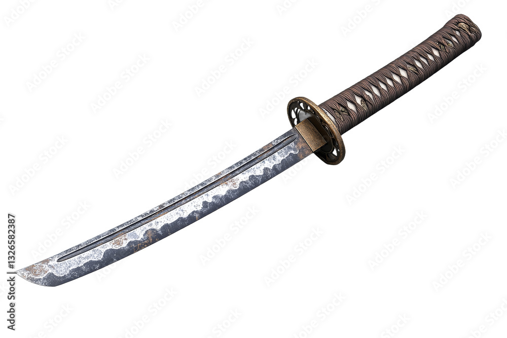 Elegant katana with intricate blade design Elegant katana with intricate blade design