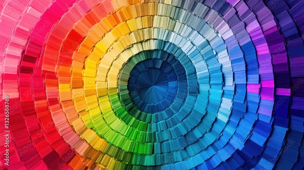 Fototapeta premium Abstract colorful concentric circles.