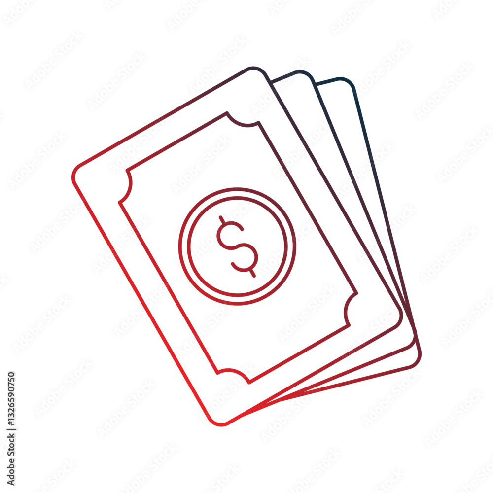 payment gradient outline icon with white background vector stock illustration payment gradient outline icon with white background vector stock illustration
