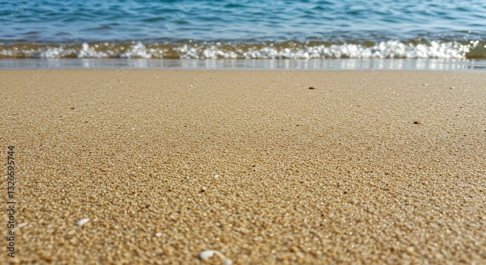 Coastal Sand Texture Ocean Wave Grainy Beach - Serene coastal scene, grainy sand texture, gentle ocean waves, summer vacation vibes, tranquil beach landscape Coastal Sand Texture Ocean Wave Grainy Beach - Serene coastal scene, grainy sand texture, gentle ocean waves, summer vacation vibes, tranquil beach landscape