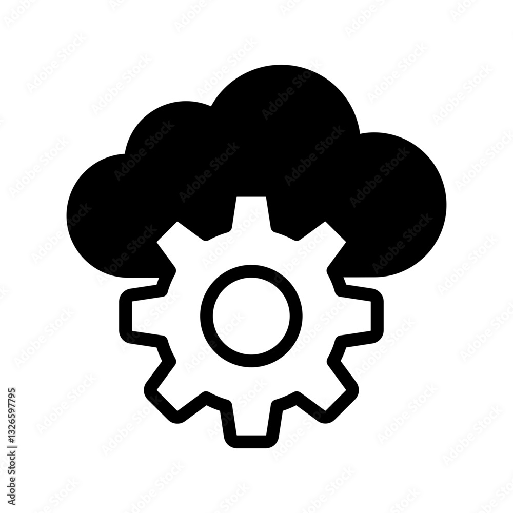 gears icon on metal internet button gears icon on metal internet button