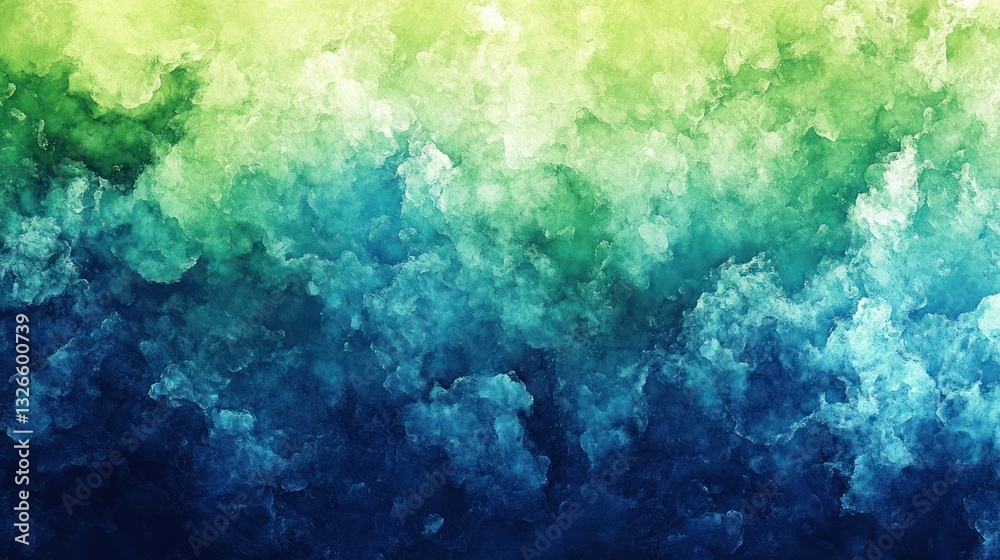 Obraz premium Abstract green blue watercolor texture background.