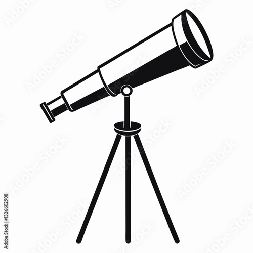 Telescope icon. Simple illustration of telescope vector icon for web
