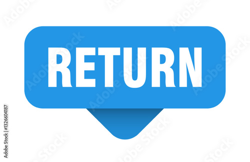 return sticker. return sign on transparent background