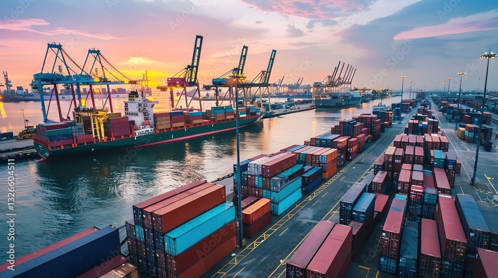 Naklejka premium Trade Surplus: Unveiling the Secrets of Favorable Balance of Trade