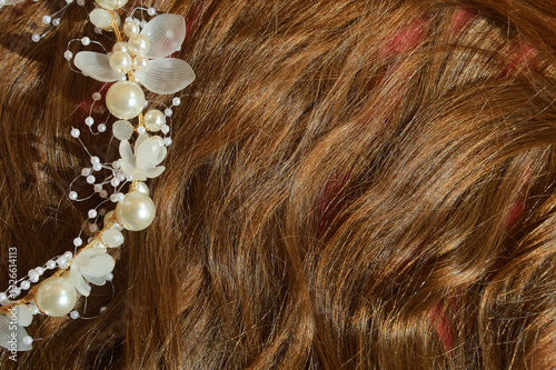 natural, long female hair, grooming, combing hair, hairstyle of a man, a girl. background for the design.