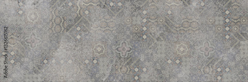 retro tiles and cement wall texture