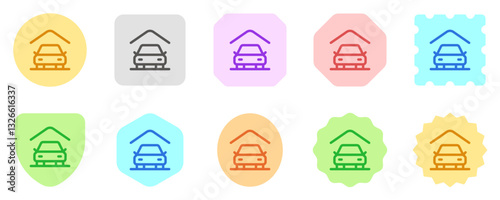 Editable parking area, garage vector icon. Property, real estate, construction, mortgage, interiors. Part of a big icon family. Perfect for web and app interfaces, presentations, infographics, etc