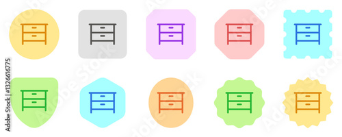 Editable nightstand, drawer, cabinet vector icon. Part of a big icon set family. Perfect for web and app interfaces, presentations, infographics, etc