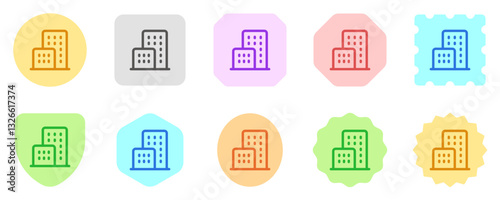 Editable office building, hotel, apartment, real estate, vector icon. Part of a big icon set family. Perfect for web and app interfaces, presentations, infographics, etc