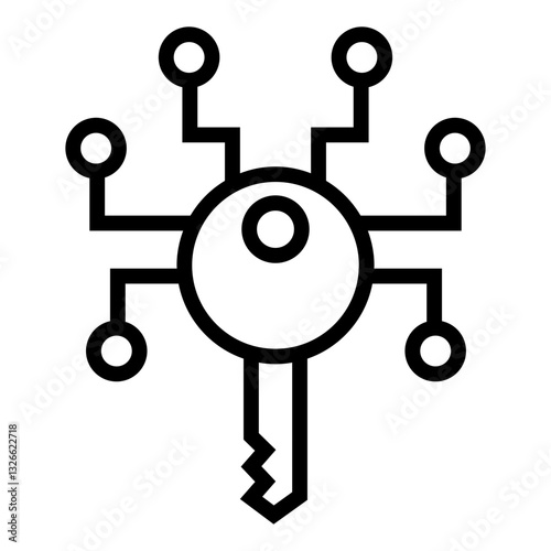 digital key vector icon