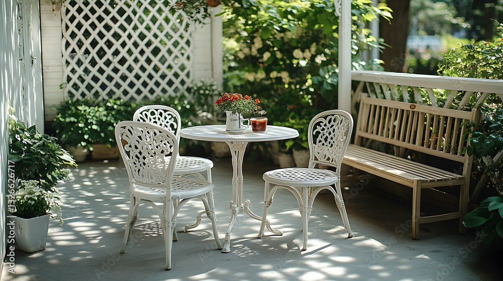 White outdoor patio furniture set White outdoor patio furniture set