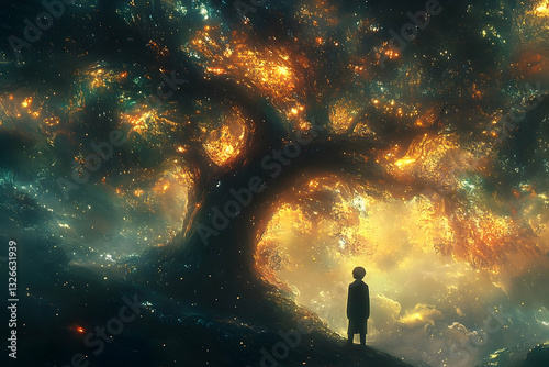 Encountering the cosmic tree: A child's journey into starlight dreams