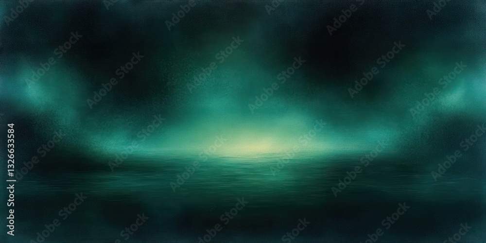 Fototapeta premium Gradient Seamless Pattern with Elegant Green and Teal Texture, Luxury Background, Ethereal Noise and Smooth Transitions