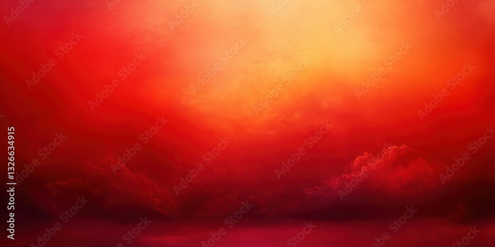 Obraz premium Vibrant Red Gradient Background with Soft Blurred Textures and Ambient Light for Modern Digital Art Display