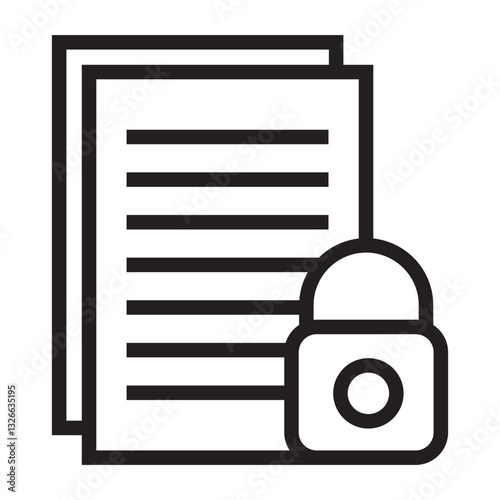 document protection vector icon