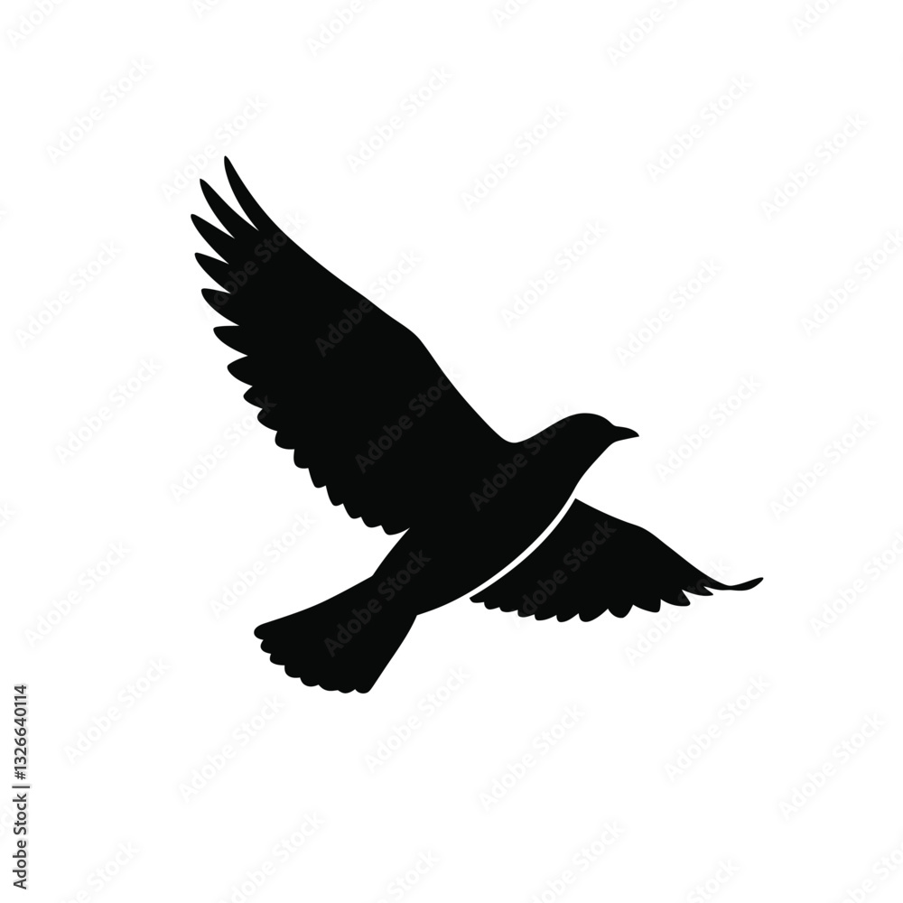 Fototapeta premium black silhouette of a bird