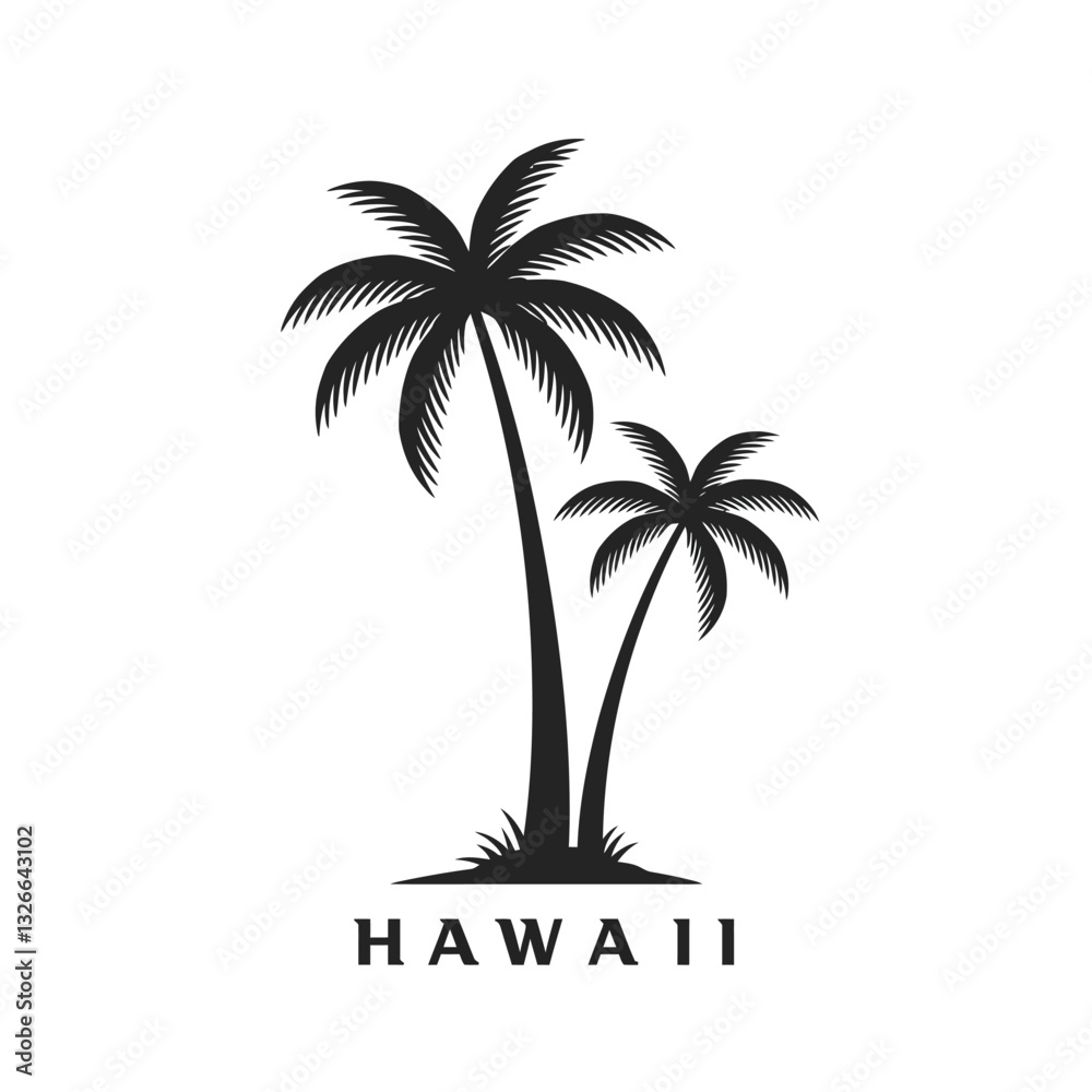 Obraz premium vector illustration of palm trees