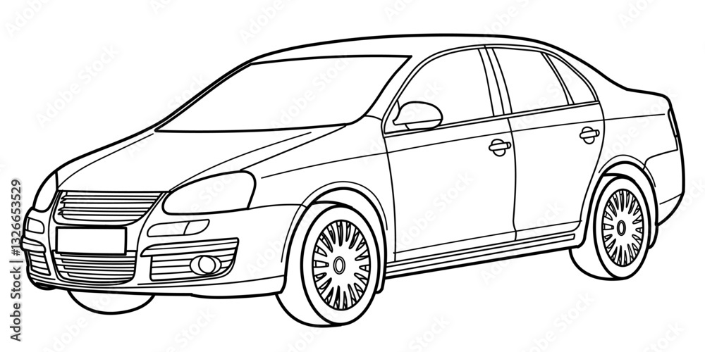 classic sedan car. Different five view shot - front, rear, side and 3d. Outline doodle vector illustration
classic sedan car. Different five view shot - front, rear, side and 3d. Outline doodle vector illustration