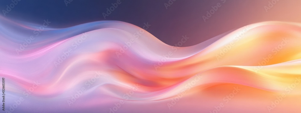 Obraz premium Abstract Gradient Background with Mauve and Purple Waves Soft Lighting and Neon Shades