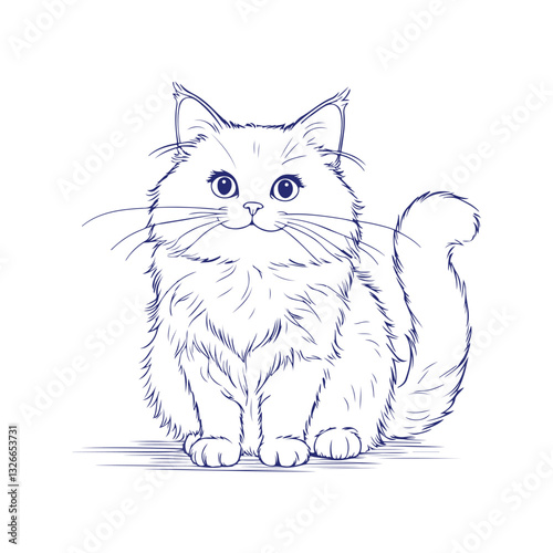 Cat vector illustration for pet lovers and cat drawing