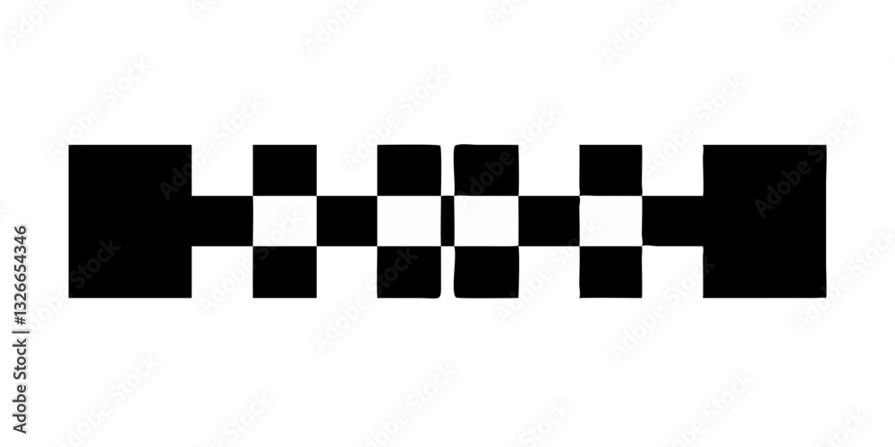 Geometric checkered pattern divider