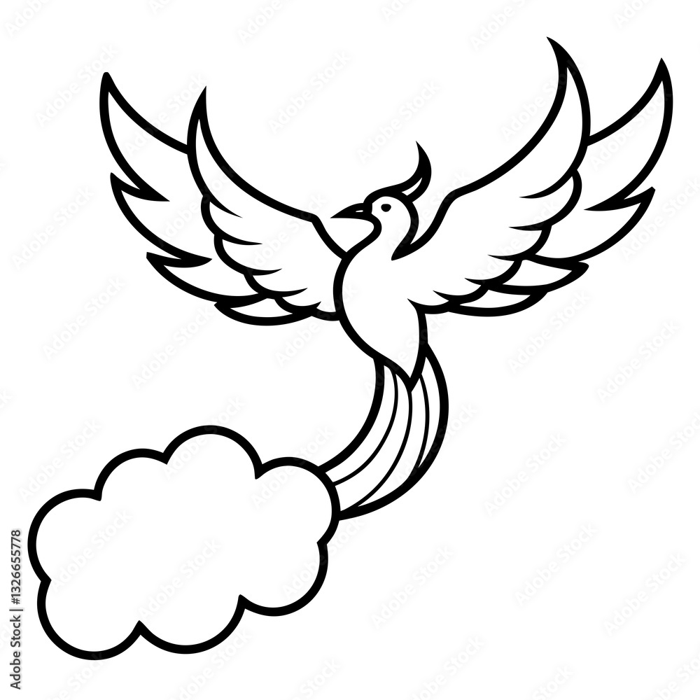 Obraz premium white dove with wings