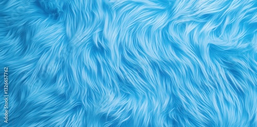 A soft, wavy texture of bright blue fur or fabric, creating a cozy and vibrant appearance.