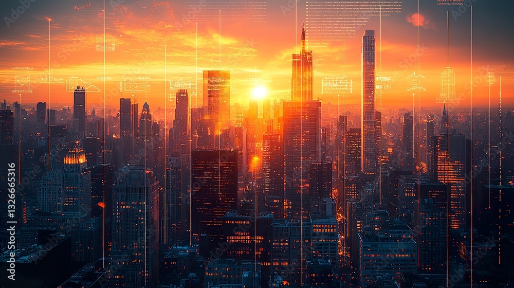 Vibrant City Skyline Illustration Vibrant City Skyline Illustration