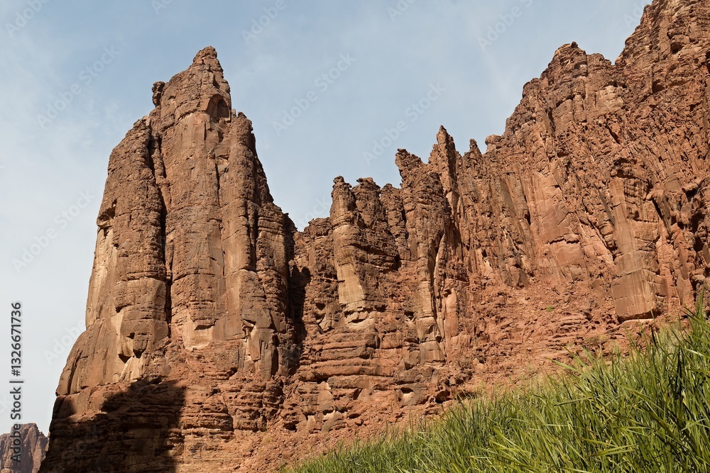 Fototapeta premium View of the canyon of Wadi Disah in the Tabuk region. Saudi Arabia. Asia.