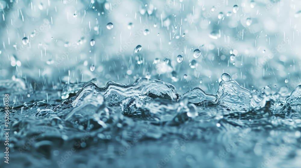 Close-up of raindrops splashing on water surface Close-up of raindrops splashing on water surface