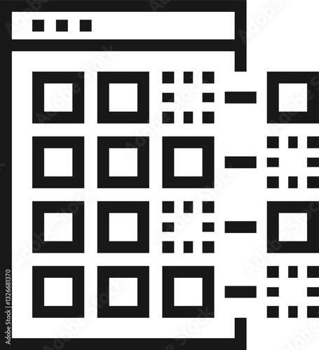banners flat line web icon concept