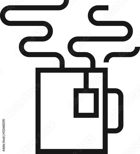 take a break flat line web icon concept