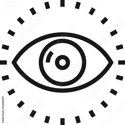 watcher flat line web icon concept